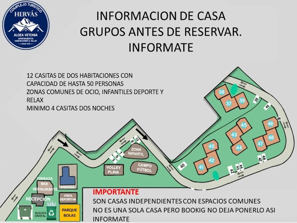 Complejo Aldea Vetonia Check Out Hasta Las 20H Parque De Mascotas Zonas Infantiles Ideal Grupos Parejas Familias Informate Apertura Piscina 1 De Mayo Hervas Bagian luar foto